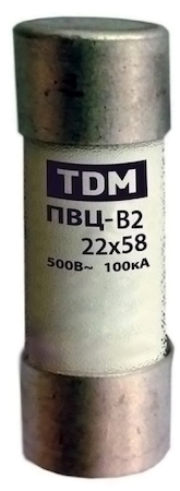 TDM ELECTRIC SQ0729-0056 Плавкая вставка ПВЦ-B2 22х58 aR (быстродействующая) 25А TDM